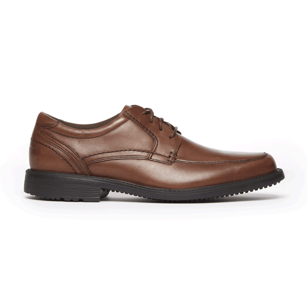 Rockport Mens Lace Up Brown - Style Leader 2 Apron Toe - UK 547-VPBFAX